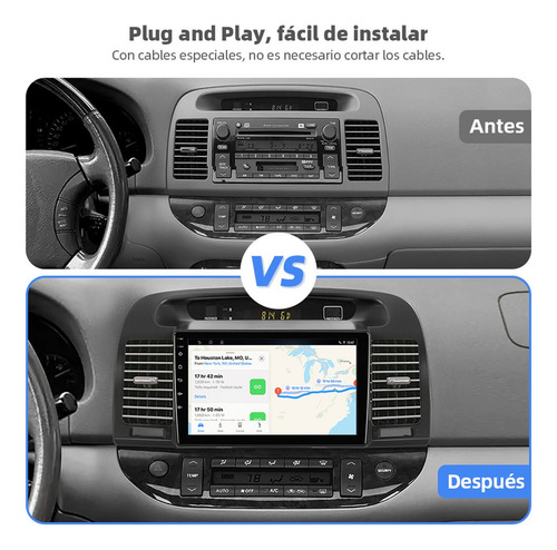 Estéreo 4+64g Carplay For Toyota Camry 2002-2006 4k Wifi6