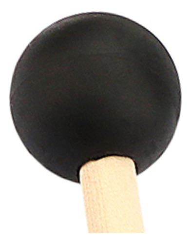 2 Baquetas De Percusión Con Mango De Madera Cabeza Redonda