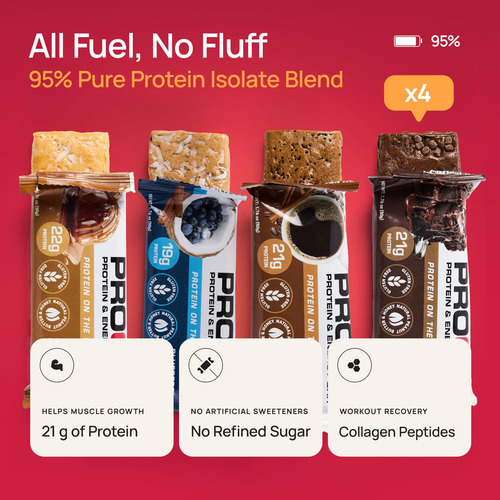 Barritas De Proteína Progo De Hasta 22 G De Proteína Limpia