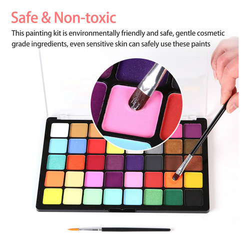 ! Paleta De Pintura, Pegatinas Para Cara, Acuarela, Disfraz