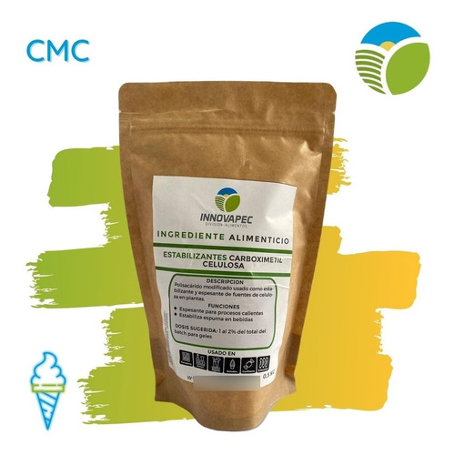 Estabilizante Carboximetilcelulosa Para Helados 0.5 Kg. 