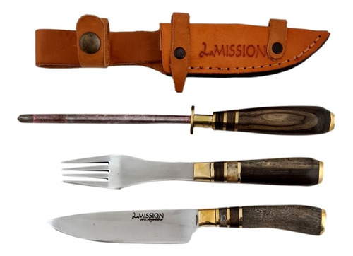 Cuchillo-tenedor Mission 12cm C/chaira Embutido  (75517)