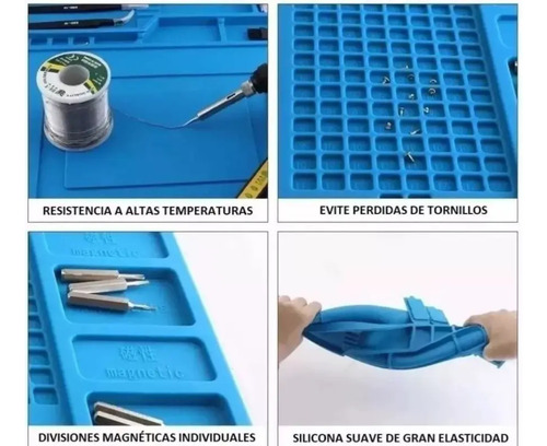 Manta Antiestatica Silicona Individual Tecnicos Oferta!!! Celeste