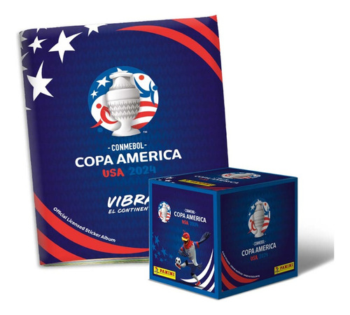 Álbum Copa América Usa 2024 Tapa Blanda + 1 Cajita