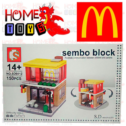 Blocos Franquias Mc Donalds - Compativel Lego Sembo Sd6012