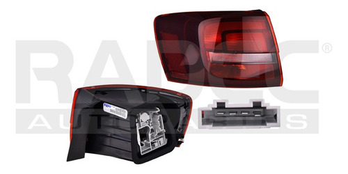Calavera Exterior Vw Jetta 15-18 Obscura C/leds Depo Izq