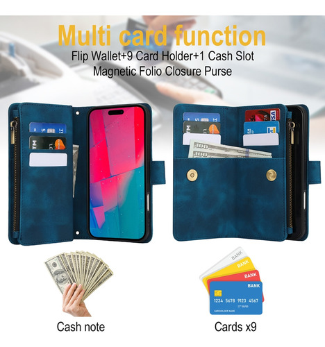 Funda Multifuncional Para Samsung A33: Bloqueo Rfid, Imán Automático, Función Atril, Funda Tipo Cartera