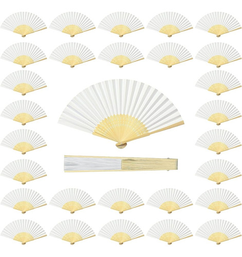 Coucoland 50pcs Hand Fan Bulk - Ventilador De Mano Plegable 