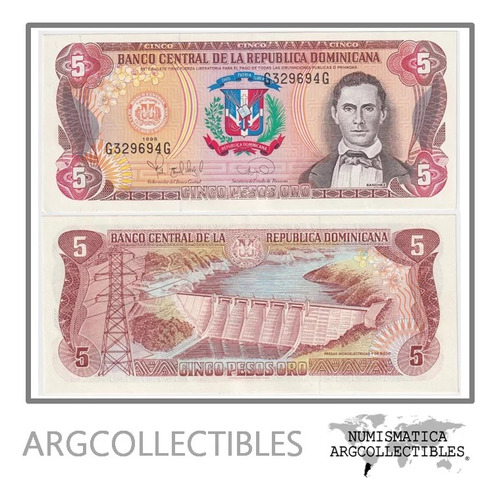 Republica Dominicana Billete 5 Pesos 1996 P-152a Unc