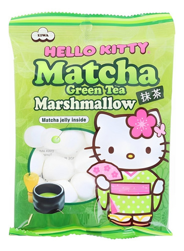 Malvaviscos Rellenos Matcha Green Tea Hello Kittty 70g Japón