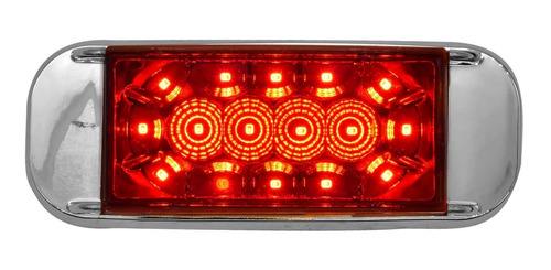 Plafon Lateral Camion Lateral 16 Leds Maxi Rojo Estrobo