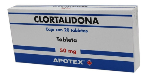 Clortalidona 20 Tabletas 50 Mg