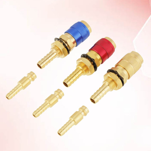 Imagen 4 de 8 de Conector Rápido Profesional De Gas Y Agua De 6 Piezas Para M