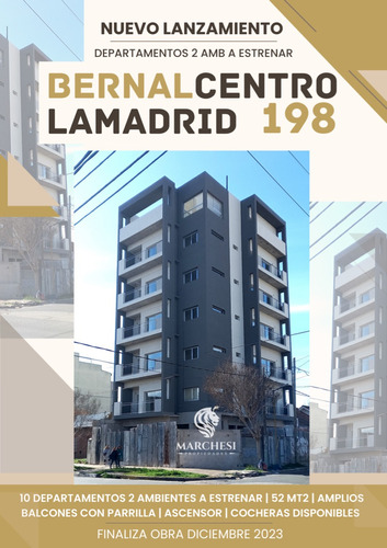 Departamento 2 Ambientes A Estrenar, Bernal Centro, Quilmes, Inversión Con Posibilidad De Cochera, Financiación