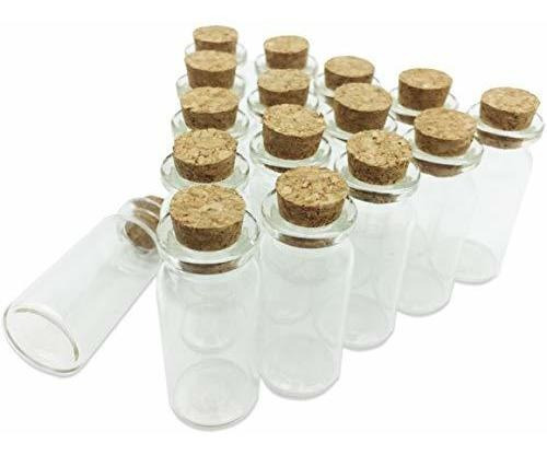 Botella Decorativa Mini Tarros De Cristal Con Tapas De Corch