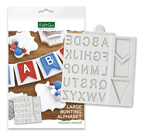 Molde Grande De Silicona Con Diseño De Banderines Con Forma