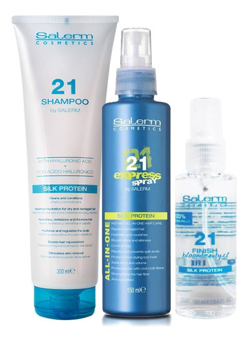 Salerm 21 Kit Shampoo + Finish + Express, Superhidratante