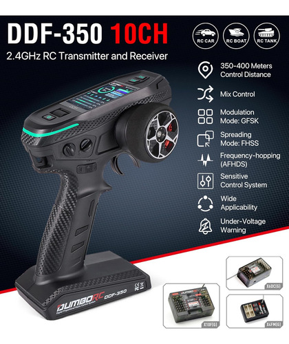 Transmisor Y Receptor De Radio Rc De 10 Canales Ddf-350 Con