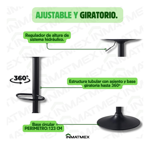 Silla Banco Eames Taburete Ideal Para Barra Comedor 1 Pieza