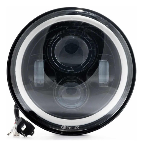 Par Faro Optica 7 Con Lupa Led Jeep-ika-ford Adaptable ! X2