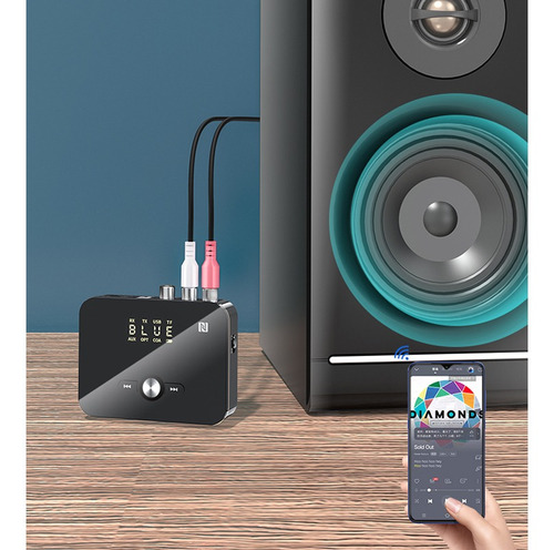 Imagem 4 de 10 de Receptor Áudio 3 Em 1 Nfc Adaptador Bluetooth 5.0