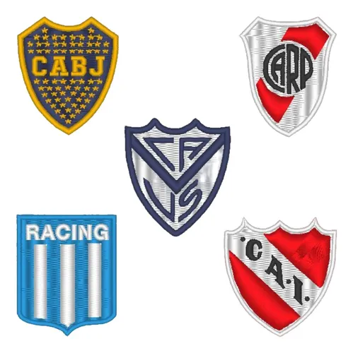 Aplique De River Plate Parche Bordado Termoadhesivo Futbol