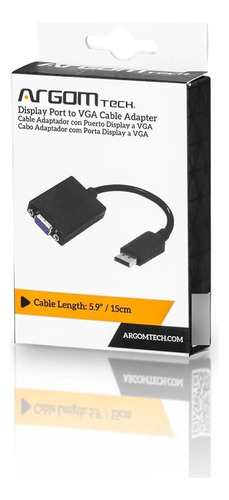 Adaptador Cable Displayport A Vga Argom