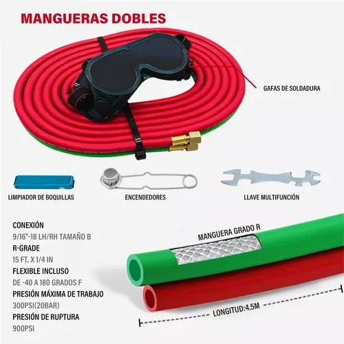 Equipo De Oxicorte Acetileno Para Soldadura Con Soplete