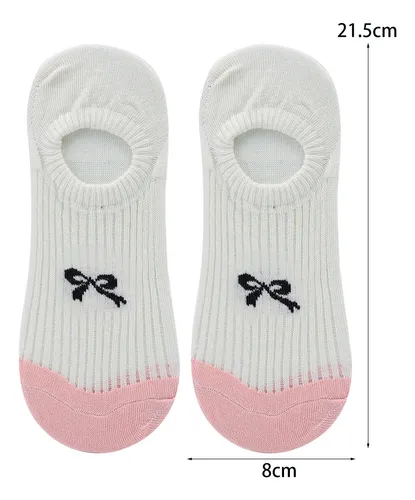 3pairs New Bow Boat Socks Invisible Soft Cotton Crew Socks