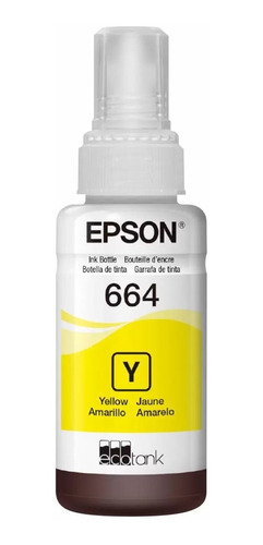 Refil De Tinta Epson T664420 70ml Amarelo - T664