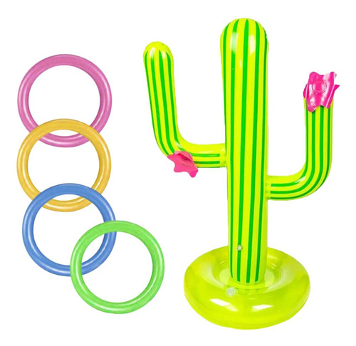 Pvc Anillos De Cactus Inflables Toss Interaction Juego Set