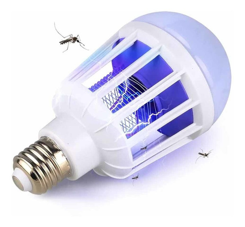 Foco Led 15w Lampara Mata Mosquitos E Insectos 3 Funciones E