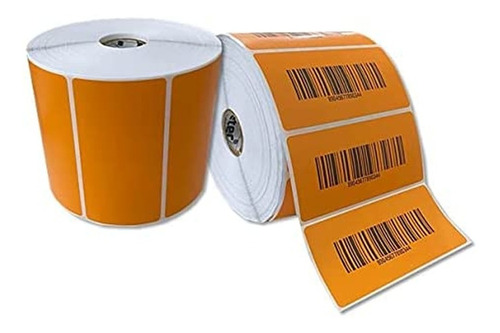 Etiquetas Termicas 51x25mm Naranja Impresoras Codigo 1000pz