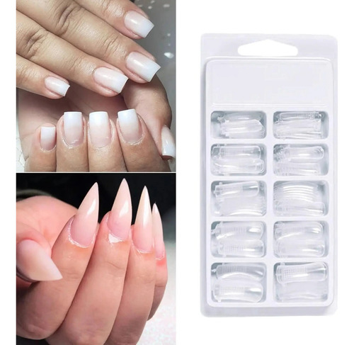 Molde Tips Para Uñas Polygel Acrilico Extension 100pz