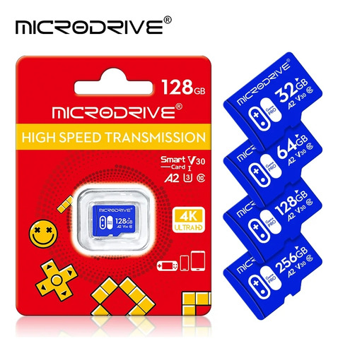 Microdrive Memoria Micro Sd Game Pro 4k 128gb Clase10 A2 V30
