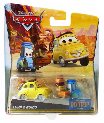 Disney Pixar Cars - Road Trip - Luigi & Guido Com Bagagem