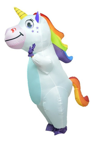 Disfraz Inflable De Unicornio For Adultos Y Niños De Hallo .