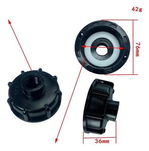 2 Adaptador De Tanque Ibc Herramienta De 0,5 Pulgadas
