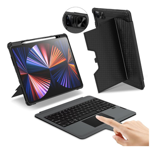 Funda Con Teclado Trackpad Para iPad Pro 12.9 Nillkin Forced