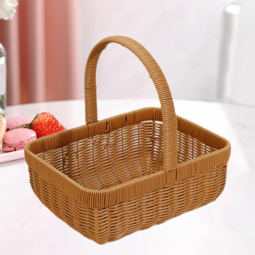 Cesta De Picnic De Ratán Sintético, Cesta Para Recoger , S