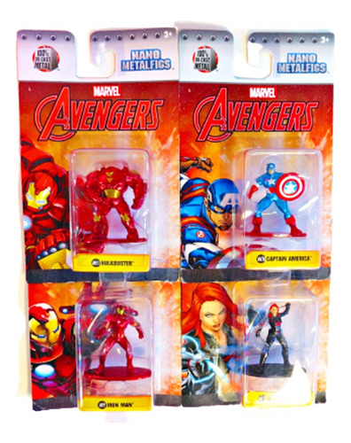 Hulkbuster Capitán América Iron Man Y Black Widow Metalfigs