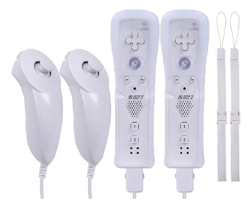 Techken Control Remoto Wii (2 Juegos) Incluye 2 Controles Re