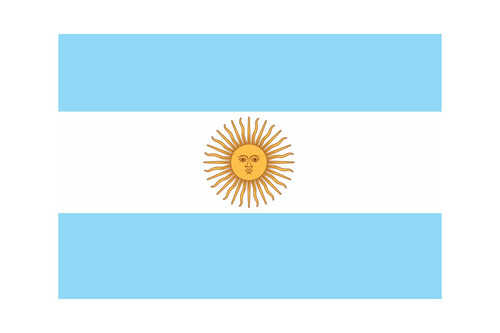 100 Etiquetas Autoad Bandera Argentina 6.5x9.5cm - Mundial