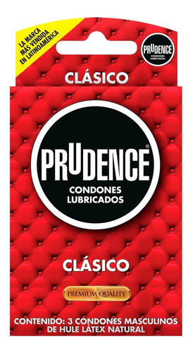Caja De Condones Prudence Clásico Lubricados Con 3