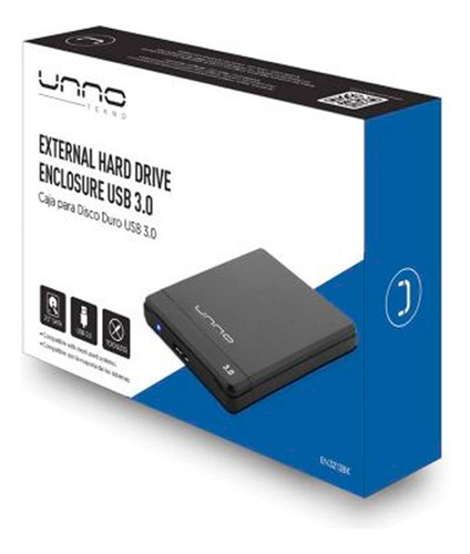 Case Enclosure Unno En3213bk Disco 2.5 Sata Iii Usb 3.0