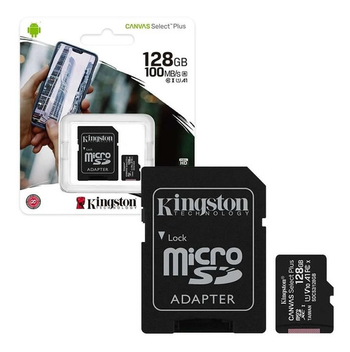 Memoria Micro Sd Kingston 128gb Clase 10 + Adaptador Tarjeta
