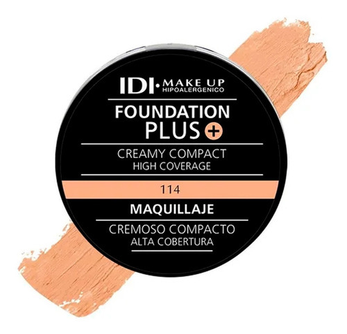 Idi Make Up Maquillaje Cremoso Compacto 114 Sun Beige Color Sun Beige