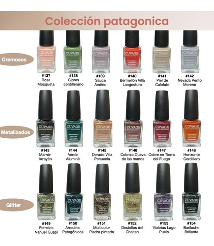 Imagen 5 de 10 de Kit Esmaltes De Uñas Tradicional X 4 Vegano Sin Tacc Cuvage