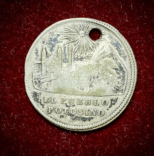 Medalla Monetaria Potosí Bolivia 1852 Presidente Belzu Plata (Usado)