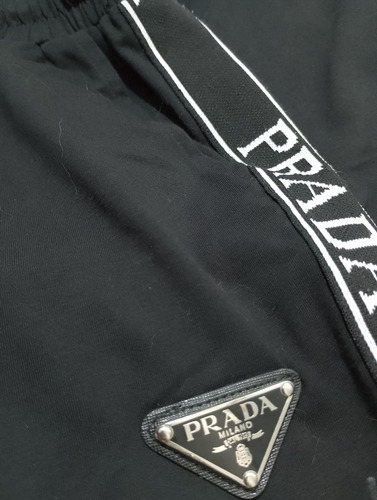 Jogger Deportivo Mujer Marca Prada De Algodón Negro, Talle S